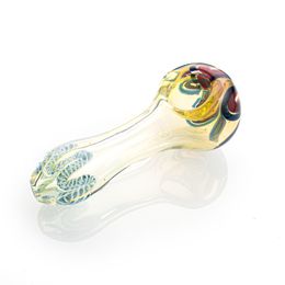 Spiral Patterns Glass 4.2 inches Hand Pipe Tobacco Buner for Smoking Accessories Dab Rig Bong YD4522