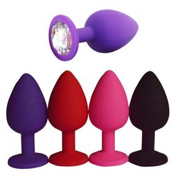 Vibrators SML 100%Silicone Butt Plug Anal Plugs Unisex Sex Stopper 3 Different Size Adult Toys for MenWomen Trainer For Couples SM 231204