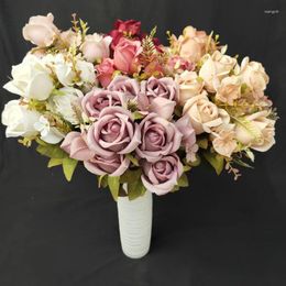 Decorative Flowers Artificial Plants Sweet Polish Rose Never Retreat Magnolia Home Garden Decorate