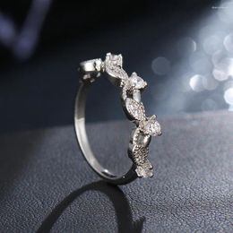 Cluster Rings European And American Fashion Temperament Group Inlaid With Zircon Ring Women's Quicksell Wish Amazon Product Wholesale