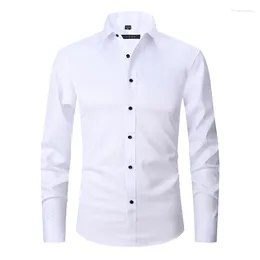 Men's Casual Shirts Pri Social Shirt Slim Business Dress Male Long Sleeve Formal Elegant Blouses Tops Man Brand Clothes