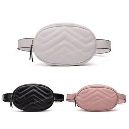 Top Quality Fashion PU Leather Handbags Women Small Waist Bags Fanny Packs Handbag Purse Lady Belt Chest Bag 4 Colours JN8899265H