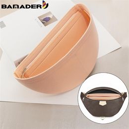 BAMADER Fits For BUMBAG Waist Bag Liner Thicken Felt Cloth Travel Insert Cosmetic Women Makeup Storage Organise s 220228273M