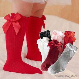 Kids Socks Baby Summer Clothing New Kids Toddlers Girls Big Bow Knee High Long Soft Cotton Lace Baby Socks Bowknot Christmas Socks