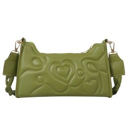 Women's Portable Crocodile Pattern Shoulder Bag Fashion All-match Square Bag Tide 2023 New Small green red Bag FMT-4042