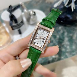Women's Watches Vintage Gold Watch Diamond Original Brand Wristwatch Leather Rectangle Ladies Watches Water Resistant Women Watch 231204