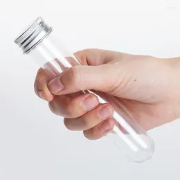 20Pcs Lab 30ml PET Test Tube Bottle Transparent Cylindrical Plastic Refillable For Mask Candy Data Line 25 110mm