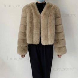 Women's Fur Faux Fur 2023 New Style Women Faux Fur Coat Faux Fur Jacket Fur Short Style Clothing Full Length Sleeve Female Coat T231204