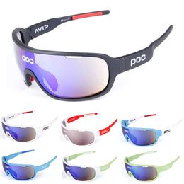 Outdoor Eyewear POC5 Lens Outdoor Sports Polarised Cycling Glasses UV Protection Windproof Sunglasses Mountaineering Running Goggles