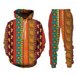 Men's Tracksuits Folk-custom 3d Print Hoodies Trousers Suits Men Women Tracksuit 2pc Sets Long Sleeve Ethnic Style African Danshiki Y2k