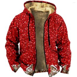 Men's Hoodies Christmas Graphic Prints Holiday Daily Funny Casual Hoodie Jacket Long Sleeve Hooded Fleece Winter