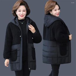 Women's Trench Coats High Quality Women Winter Down Parkas Thicked Warm Jacket Middle Aged Mother Cotton Padded Coat Long Overcoat Outwear