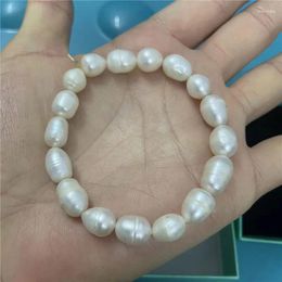 Strand Natural Freshwater Pearl Bracelet Bangle Cultured White For Women Jewelry Wholesale