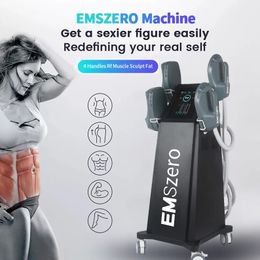 Trending Non-exercise Cellulite Bursting Body Thinning HI-EMT RF Abdomen Muscle Building Curve Shaping EMSzero 4 Handles Instrument