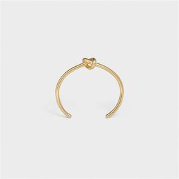High Quality Brass Bangle Men Women Tie Bracelets Cuff For Women Jewelry Simple Fashion Creative Steel Wire Rose Silver Gold Brace258i
