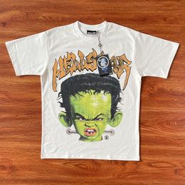 Hellstar Frankenkid Tee Green boys cotton short sleeve T-shirt Hip Hop Short Sleeve Men Women T-shirt unisex cotton top Men retro T-shirt Summer loose T-shirt Rock SMLX