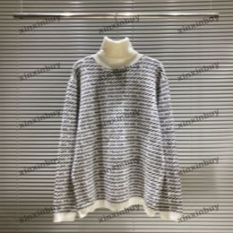 xinxinbuy Men designer Hoodie Sweatshirt Milan Letter jacquard long sleeve women blue Black white gray M-2XL