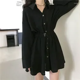Casual Dresses Streetwear Dress For Women Black Gothic Harajuku Fashion Mini BF Style Party Lady Japan Schoolgirl Tunic Elegant Vestidos
