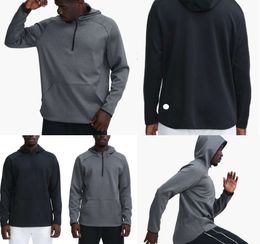 Yoga Outfit Lu- 372 Men Hoodies Outdoor Pullover Sports Long Sleeve Wrokout Mens Loose Jackets Sweater Training Fitness Clothes LU LU B