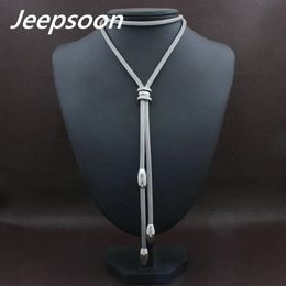 Pendant Necklaces Wholesale 800mm Long Stainless Steel Jewellery Fashion Silver Colour Romantic Chain Necklace For Women NEIACRBH 231204