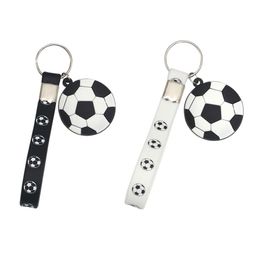 Sports Keychains Football Key Ring Silicone Wrist Keychain Student Gift Fashion Accessories