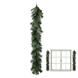 Decorative Flowers Christmas Pine Garland Green Front Door Wreath Winter Home Decor For Walls Window Fireplace