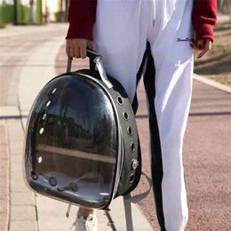 Pet Parrot Bird Travel Bag Space Capsule Transparent Backpack Breathable 360 degrees Sightseeing 210916292i