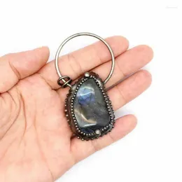 Pendant Necklaces Vintage Jewelry Natural Crystal Stone Irregular Pendants Bohemia Women Men Anemousite Big Necklace Accessories African