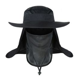 s Outdoor Fishing Hat Hiking Camping Visor Hunting Fisherman UV Protection Face Neck Cover Summer Sun Hats Cap 231204