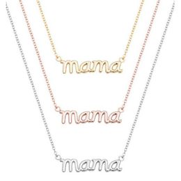 10PCS Small Mama Mom Mommy Letters Necklace Stamped Word Initial Love Alphabet Mother Necklaces for Thanksgiving Mother's Day256E