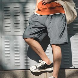 Men's Shorts Amekaji Loose Soft Suede For Men 2023 Summer Casual Oversize Military Board Vintage Outdoor Short Pants