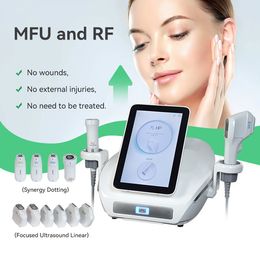 Professional face tightening lifting firming non surgical treatment mmfu rf device 2 in 1 dual core technologies