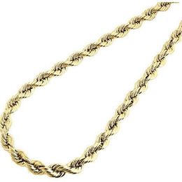 Mens Ladies 1 10th 10K Yellow Gold Fill 5 50MM Hollow Rope Chain 24 Inch Necklace255W