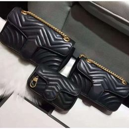 10A Designer bag shoulder bag WOMEN luxurys Genuine Leather Handbags Metallic chain Cosmetic bag Totes lady wallet purse Multiple Colours 3 Sizes 18CM 22CM 26CM