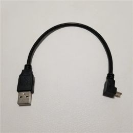 90 Degree USB to Male Micro USB Adapter Bended USB2.0 to Down Angle Micro USB Adapter Cable 27cm
