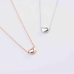 T home Korean S925 Sterling Silver Necklace Pendant female pea Acacia bean silver clavicle203g