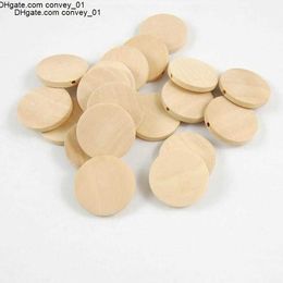 15-40mm Natural 100Pcs Colour Round Wooden Beads Straight Hole Charms Bead Jewellery Accessories Necklace Earrings Bracelet DIY Making Bulk