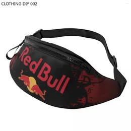 Waist Bags Red Double-Bull Fanny Bag Custom Crossbody Pack Men Women Travelling Phone Money Pouch