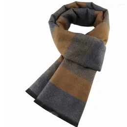 Scarves Wraps Men Cashmere Scarf Winter Lattice Neckwarmer Pashmina Shawl Thickened Mask Warm Plaid Man