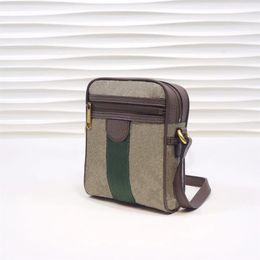 two sizes messenger bags canvas brown leather mens shoulder with box s handbag crossbody bag268B