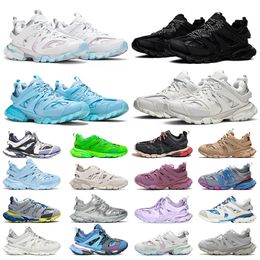 Top Quality Track 3 3.0 Womens Dress Shoes Men Desiger All Black White Light Blue Pink Beige Fashion Sneakers Grandfather Luxury Platform Trainers