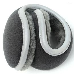 Berets Ear Warmers For Men & Women Unisex Foldable Reflective Winter Warm Earmuffs With Tape Muffs Cover