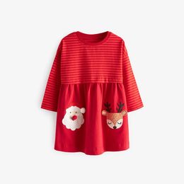 Girl s Dresses Jumping Meters 2 7T Arrival Christmas Santa Claus Princess Girls Autumn Spring Baby Clothing O neck Toddler Costume 231204