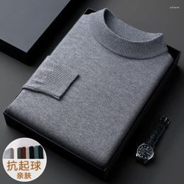 Men's Sweaters Half Turtleneck Warm Men Woollen Winter Thick Knitted Pullover Oversized Knitwear Quality Autumn Bussiness Male Tops