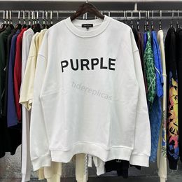Purple Hoodie Designer Hoodies Sweater Hoody Classic Letters In The Same Colour Embroidery Printing Versatile Casual Loose Couples Clothing Streetwear M-Xl 649