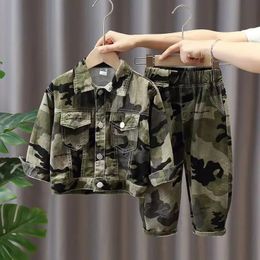 Clothing Sets Child Suit Camouflage Denim Jacket Pants Spring Kids Set Brand Baby Boy Clothes Suits Autumn Sport Girl 231204