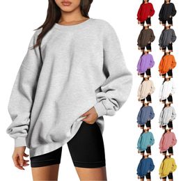 Women's Hoodies Spring Autumn Fleece Sweatshirt S-XL Cute Women Pullover Harajuku Top Casual Loose Solid Thick Hoodie Female Wholesale