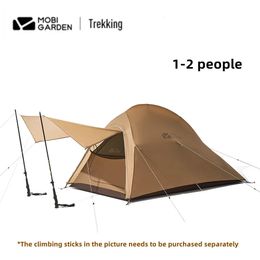 Tents and Shelters Outdoor Camping Bag Packing Ultralight Tent Double Layer Lightweight Trekking Mountaineering 1 2 People 231202