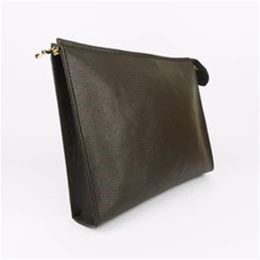 Nice Travel Toiletry Pouch 26 cm Protection Makeup Clutch Women Genuine Leather Waterproof Cosmetic Bags For Women 4301S