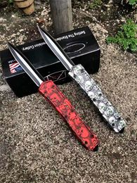 (MICRO TECH) Sword Ant Ghost Head AUTO Knife 3.346" 440C Steel Blade, aviation aluminum Handles,Outdoor Tactical Combat elf-defense Knives EDC Pocket Tool